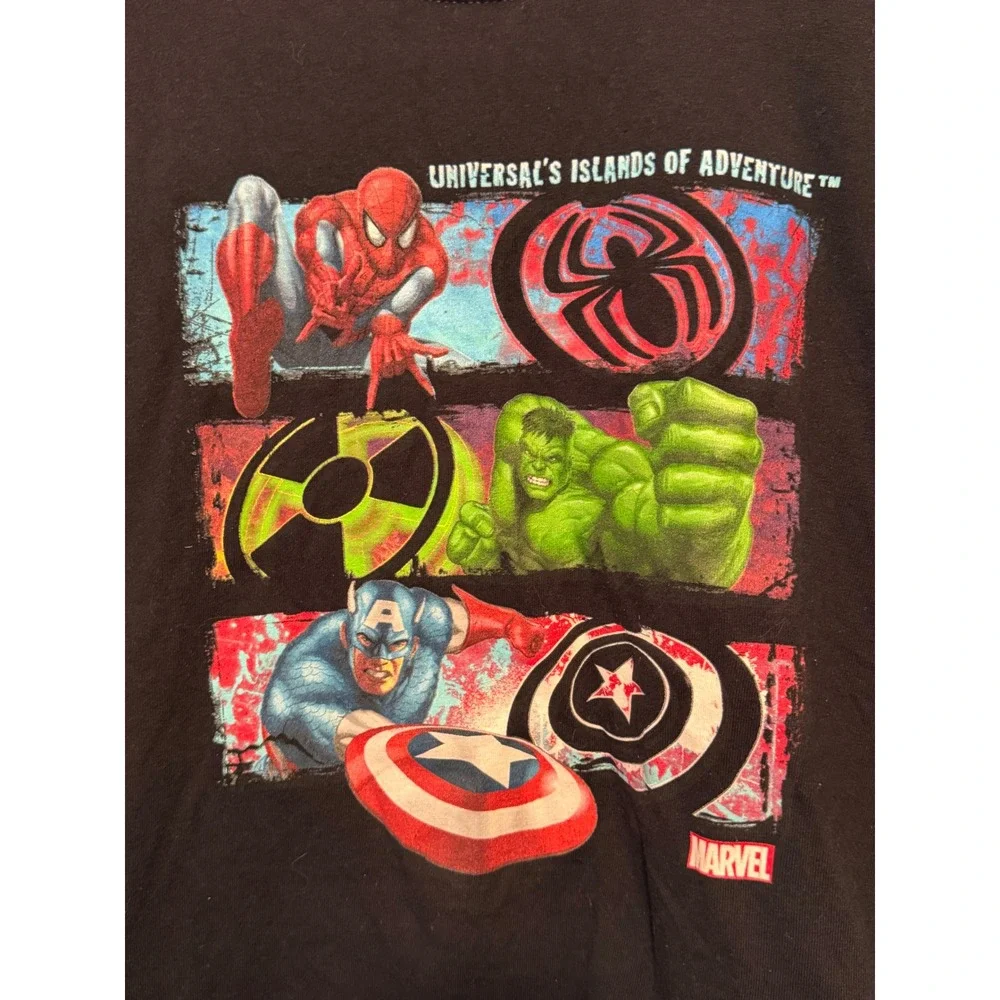 Universal Studios Marvel Islands of Adventure Youth T-Shirt Black Large 2021